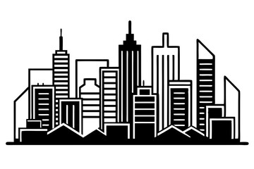 Fototapeta premium city skyline silhouette
