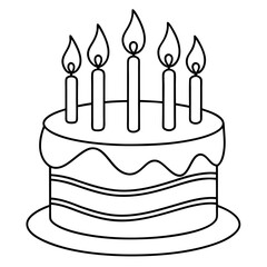 birthday cake with candles