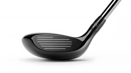 Face of Fairway Wood Golf Club on White Background. 