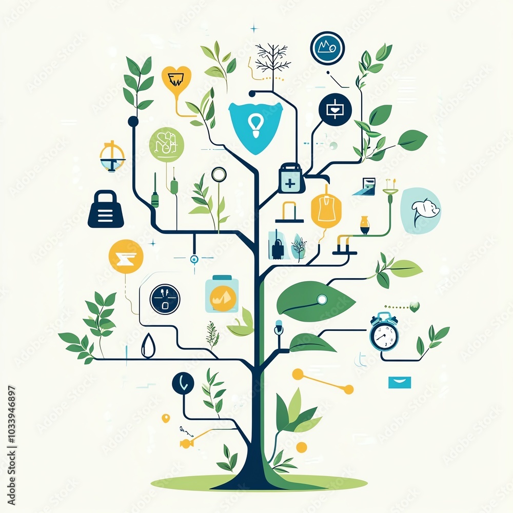 Poster codingbased large object, connected network, secure checkout, wellness emphasis, environmental prote
