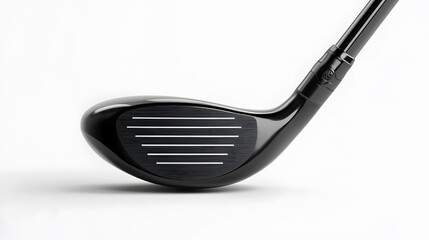 Face of Fairway Wood Golf Club on White Background. 