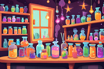 A witch&rsquo;s potion shop