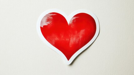 Obraz premium Bright Red Heart Illustration