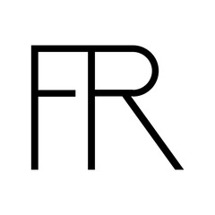 FR logo design. Vector image
