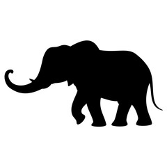 Elephant animal silhouette, Vector image