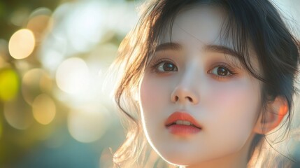 Portrait of Young Woman in Soft Light