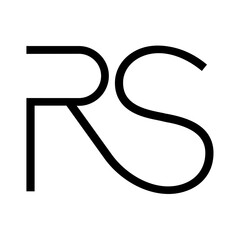 RS logo design. Vector image