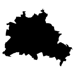 Berlin city map silhouette. Vector image