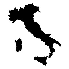 Italy map silhouette. Vector image
