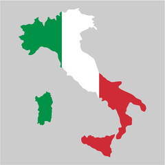 Italy island map . Vector image