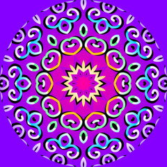 Beautiful colourful caleidoscope gradient flower petals art for commercial textile or background wallpaper 