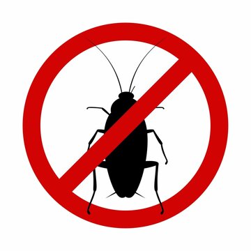 recommend clip art: No cockroach symbol. Flat image