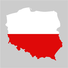 Poland island map. Vector image