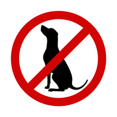 No dog symbol. Vector image
