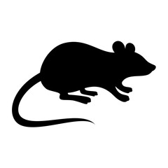 Mouse animal silhouette. Vector image