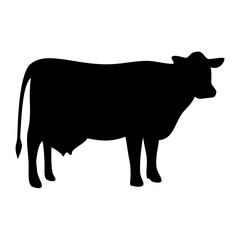 Cow animal silhouette. Vector image