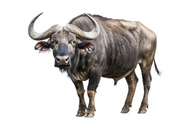 High-Quality Image of a Water Buffalo Isolated on transparent Background for Nature and Animal Projects