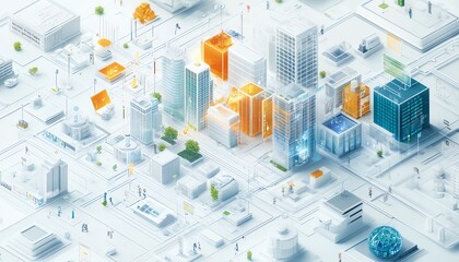 Obraz premium Detailed visualization of a big data ecosystem integration process, highlighting the role of data engineers in managing and integrating diverse data sources effectively