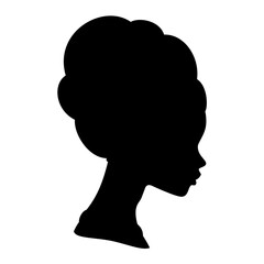 African woman silhouette. Vector image