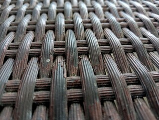 Texture of rattan woven for background 