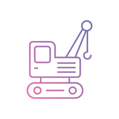 Crane vector icon stock illustration