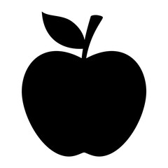 Apple fruit silhouette. Vector image