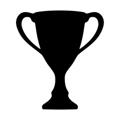 Trophy cup silhouette. Vector image