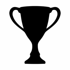 Trophy cup silhouette. Flat image