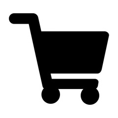 Shopping cart silhouette. Vector image
