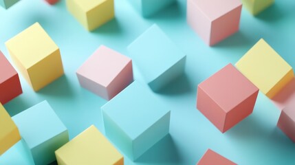 Fototapeta premium Colorful Cubes Abstract Background