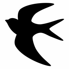 Swallow bird silhouette. Design image