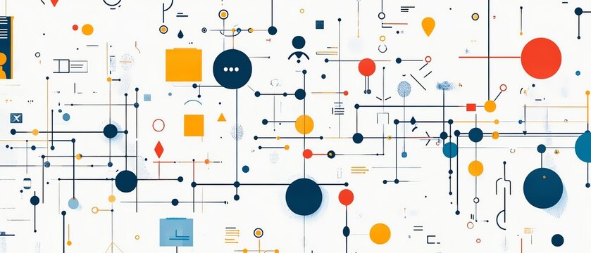 Intricate illustration of a messy organizational structure