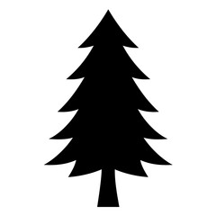 Pine tree silhouette. Vector image