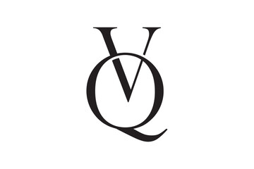 Initial letter QV logo design with modern business typography vector template. Creative isolated QV letter logo design