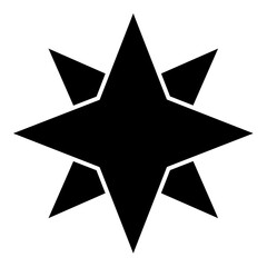 Compas icon silhouette. Vector image