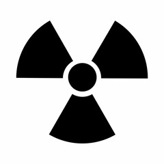 Radiation icon silhouette. Flat image