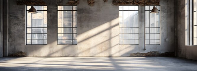 71. A minimalistic industrial backdrop with soft lighting, perfect for modern designs