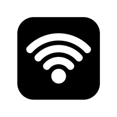 Wifi icon silhouette. Vector image