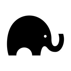 Elephant animal silhouette. Design image