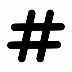 Hashtag icon silhouette. Design image