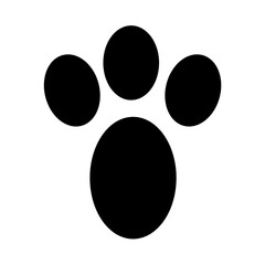 Rabbit paw silhouette. Vector image