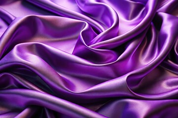 Fototapeta premium Abstract purple satin wave background with a light fabric texture