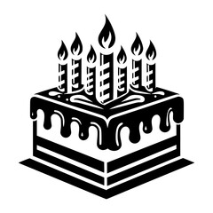 birthday cake with candles