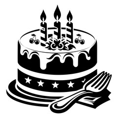birthday cake with candles