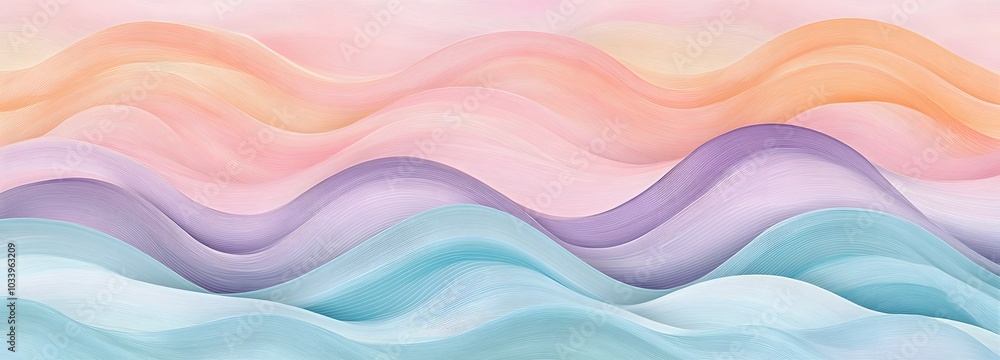 Aufkleber 75. a gentle wave pattern in soft colors, creating a soothing backdrop
