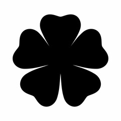 Fototapeta premium Five leaf clover silhouette. Design image