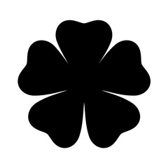 Leaf clover silhouette. Vector image