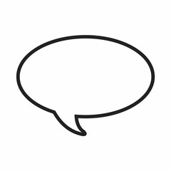 Speech bubble icon. Flat image