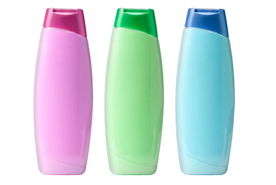 Plastic bottle shampoo isolated
