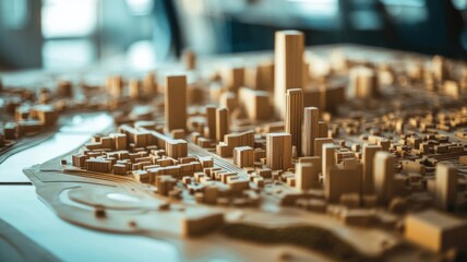A land surveying model used in planning the layout of a new urban development